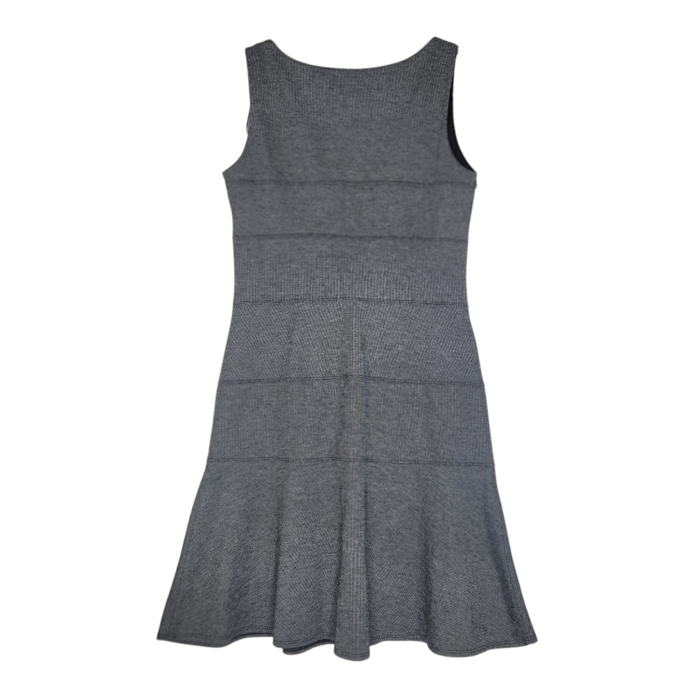 En Focus Studio Dress 10 Gray Knit Stretch Flouncy Hem Career Work Office Siren - Picture 4 of 6